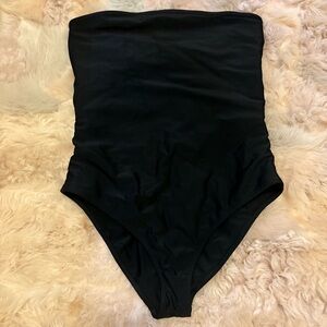 Beach Riot Black Strapless One-Piece Swimsuit
